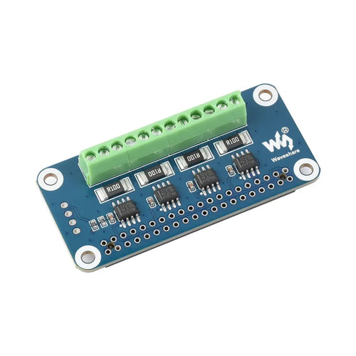 Waveshare 電流/電圧/電力モニター HAT、Raspberry Pi 用、4 チャンネル、I2C/SMBus