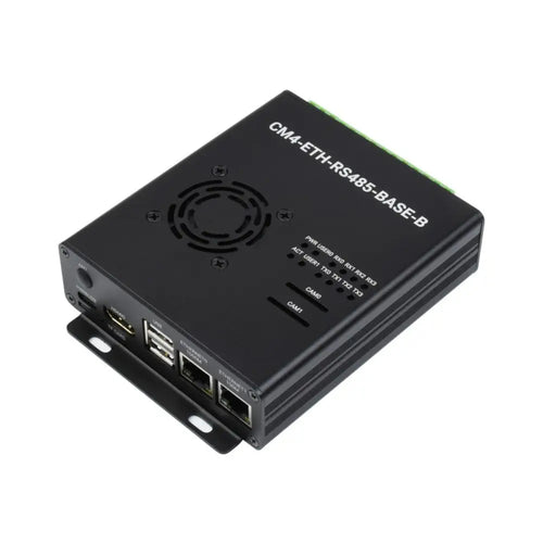 Waveshare デュアル ETH ミニコンピュータ、Raspberry Pi Compute Module 4 (別売)、ギガビット イーサネット、4CH 絶縁 RS485