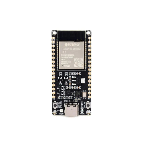 Waveshare ESP32-C6 マイクロコントローラ、WiFi 6 開発ボード、160MHz シングルコア、ESP32-C6-WROOM-1-N8 モジュール (ヘッダーなし)