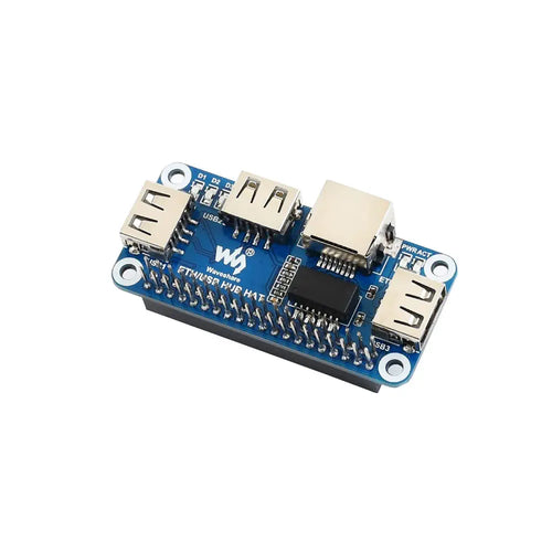 Waveshare Ethernet / USB HUB HAT for Raspberry Pi、1x RJ45、3x USB