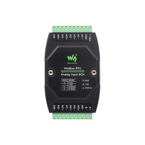 Waveshare 産業用 8 チャンネル アナログ取得モジュール、12 ビット高精度、電圧および電流取得をサポート (0~10V)