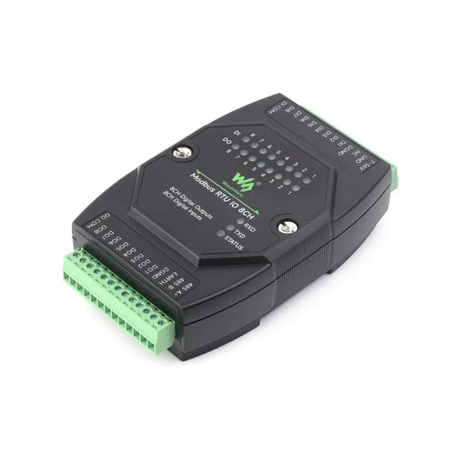Waveshare 産業用 8 チャンネル デジタル入力および出力モジュール、DC 7 ~ 36 V ワイド電圧電源、Modbus RTU プロトコル