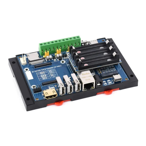 Waveshare 産業用 IoT 5G/4G ワイヤレス拡張モジュール (Raspberry Pi CM4 用、UPS モジュール、オンボード M.2 スロット付き)