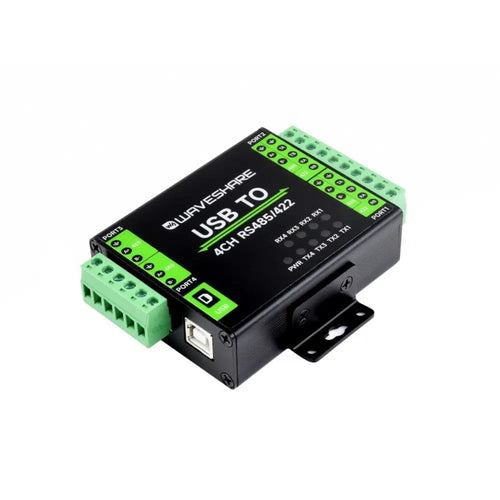 Waveshare 産業用絶縁 USB から RS485/422 へのコンバータ、FT4232HL チップ、USB から 2 チャンネル RS485 + 2 チャンネル RS485/422 をサポート