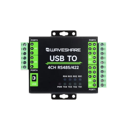 Waveshare 産業用絶縁 USB から RS485/422 へのコンバータ、FT4232HL チップ、USB から 2 チャンネル RS485 + 2 チャンネル RS485/422 をサポート