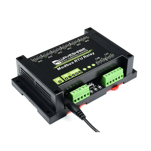 Waveshare 産業用 Modbus RTU 8 チャンネル リレー モジュール (RS485 インターフェイス、5V 電源付き)
