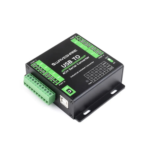 Waveshare 産業用 USB から 4 チャンネル シリアル コンバータ、オリジナル FT4232HL チップ、USB から RS232/485/422/TTL をサポート