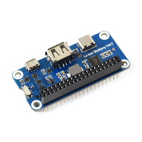 Waveshare リチウムイオン バッテリー HAT、Raspberry Pi 用、5V 出力、急速充電