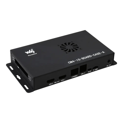 Waveshare メタルボックス (A) Raspberry Pi Compute Module 4 IO ボード用 冷却ファン付き