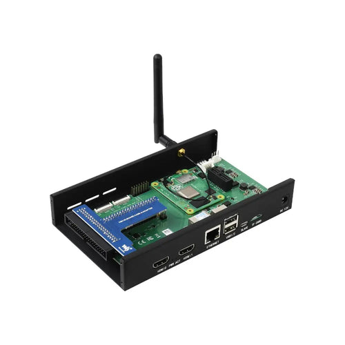 Waveshare メタルボックス (A) Raspberry Pi Compute Module 4 IO ボード用 冷却ファン付き