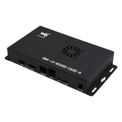 Waveshare メタルボックス (A) Raspberry Pi Compute Module 4 IO ボード用 冷却ファン付き