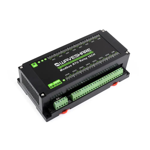 Waveshare Modbus RTU 16 チャネル リレー モジュール、RS485 インターフェイス、複数の絶縁保護回路付き