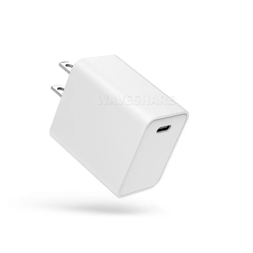 Waveshare PD20W 急速充電器、USB Type-C 壁掛け充電器ブロック、US プラグ