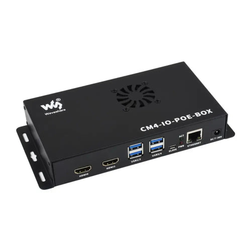 Raspberry Pi Compute Module 4 をベースにした Waveshare PoE ミニコンピュータ (付属していません)