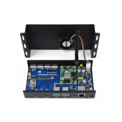 Raspberry Pi Compute Module 4 をベースにした Waveshare PoE ミニコンピュータ (付属していません)