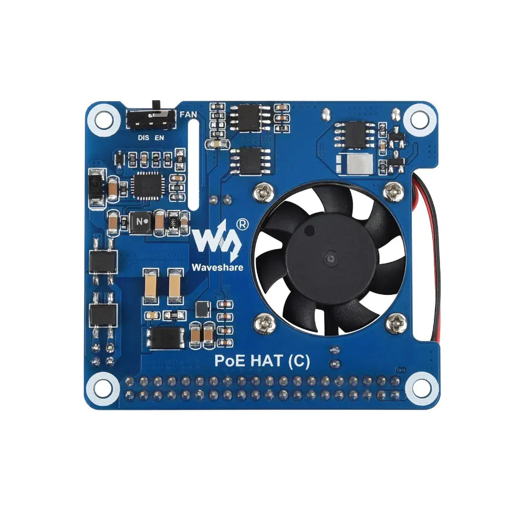Waveshare Power over Ethernet HAT (C) Raspberry Pi 3B+/4B用、802.3af/at準拠