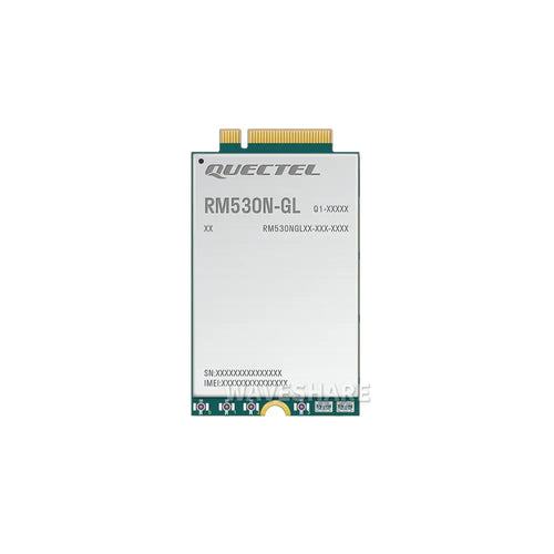 Waveshare Quectel RM530N-GL IoT 5G グローバル バンド モジュール、5G Sub-6 および MmWave、M.2、3GPP 5G R16 搭載