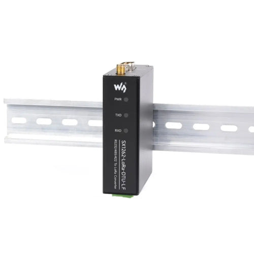 Waveshare レールマウント SX1262 LoRa データ転送ユニット、RS232/RS485/RS422 から LoRa (英国電源 + シリアル ケーブル)