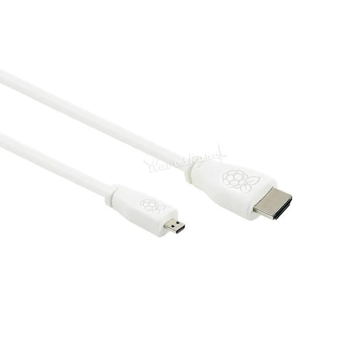 Waveshare Raspberry Pi 4 マイクロ HDMI - 標準 HDMI ケーブル、1m、ホワイト