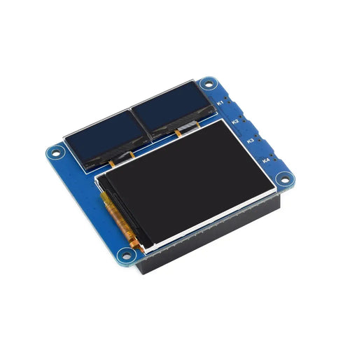 Waveshare Raspberry Pi OLED/LCD HAT、オンボード 2 インチ IPS LCD メイン スクリーンとデュアル 0.96 インチ ブルー OLED