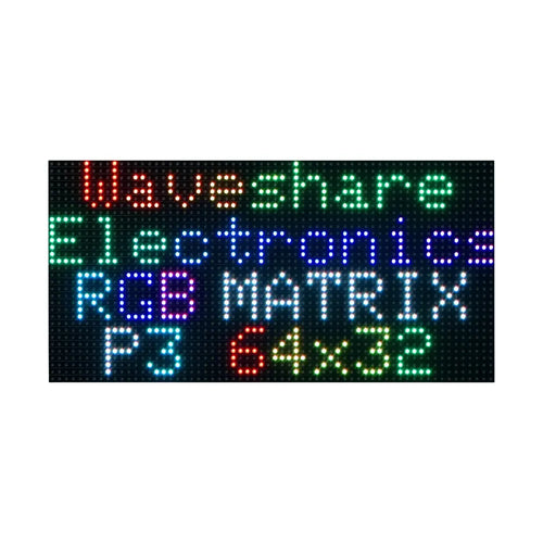 Waveshare RGB フルカラー LED マトリックス パネル、3mm ピッチ、64×32 ピクセル、明るさ調整可能