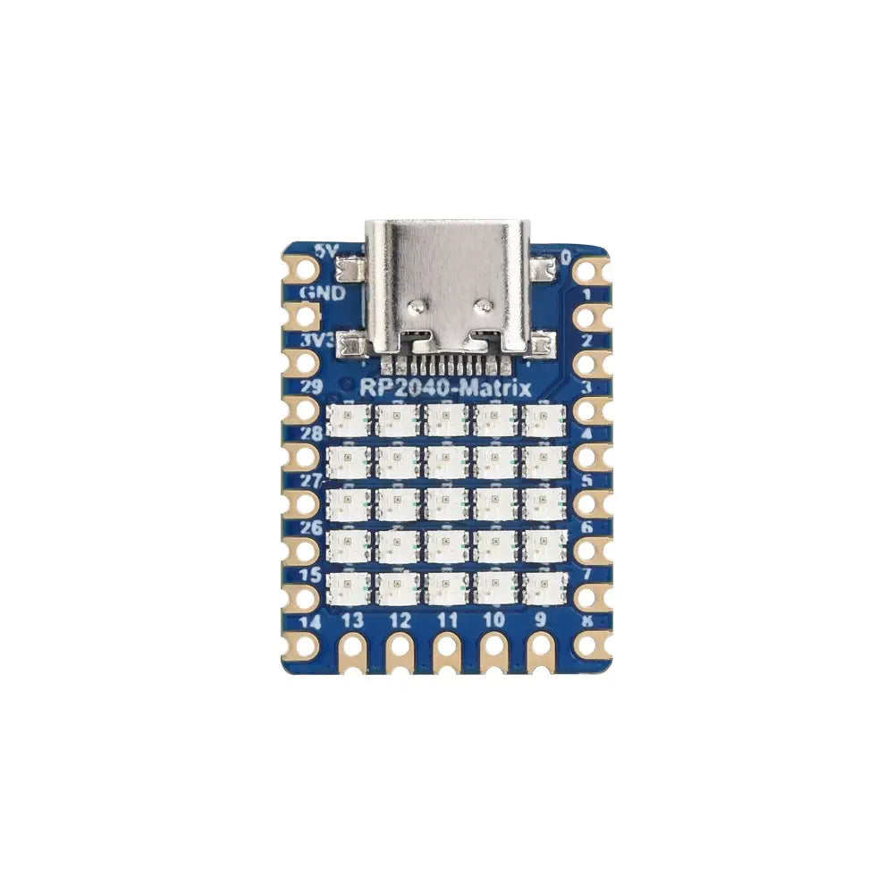 Waveshare RP2040-Matrix 開発ボード、オンボード 5 RGB LED マトリックス、RP2040 ベース