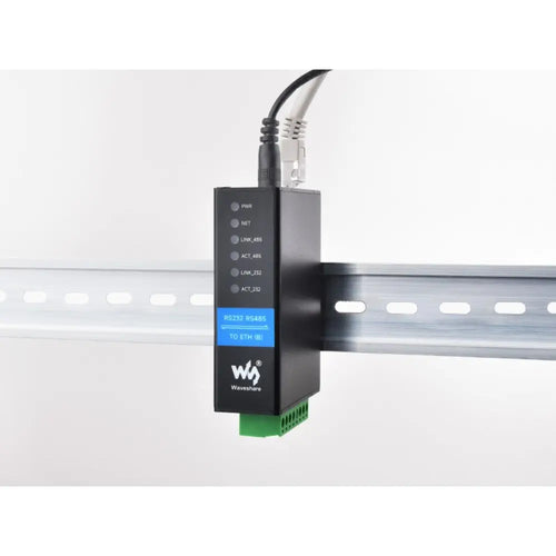 Waveshare RS232 RS485 から RJ45 イーサネット シリアル サーバー、デュアル チャネル独立イーサネット ポート