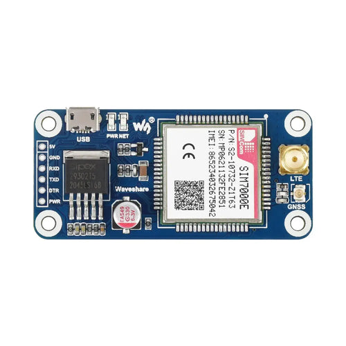 Waveshare SIM7000E NB-IoT / Cat-M / EDGE / GPRS HAT（Raspberry Pi用）、GNSS（ヨーロッパ、アフリカ、オーストラリア、東南アジア）