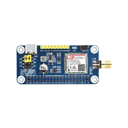 Waveshare SIM7028 NB-IoT HAT、Raspberry Pi 用、グローバルバンド NB-IoT 通信をサポート