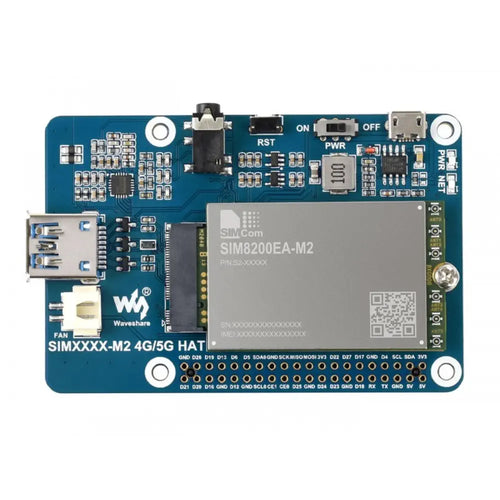 Waveshare SIM8200EA-M2 5G HAT for Raspberry Pi、5G/4G/3G サポート、Snapdragon X55、マルチモード マルチバンド (アメリカを除く)