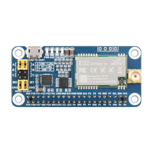 Waveshare SX1262 LoRa HAT、Raspberry Pi用、915MHz周波数帯域（470MHz）
