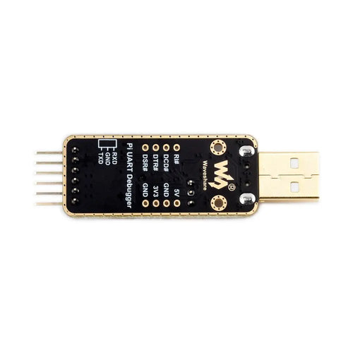 Waveshare USB - UART デバッガー モジュール (Raspberry Pi 5 用)、タイプ A ポート、オンボード UART コネクタ