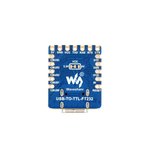 Waveshare USB to UART (TTL) ミニ通信モジュール、TTL シリアル コンバーター、USB to TTL コンバーター (ヘッダー付き)