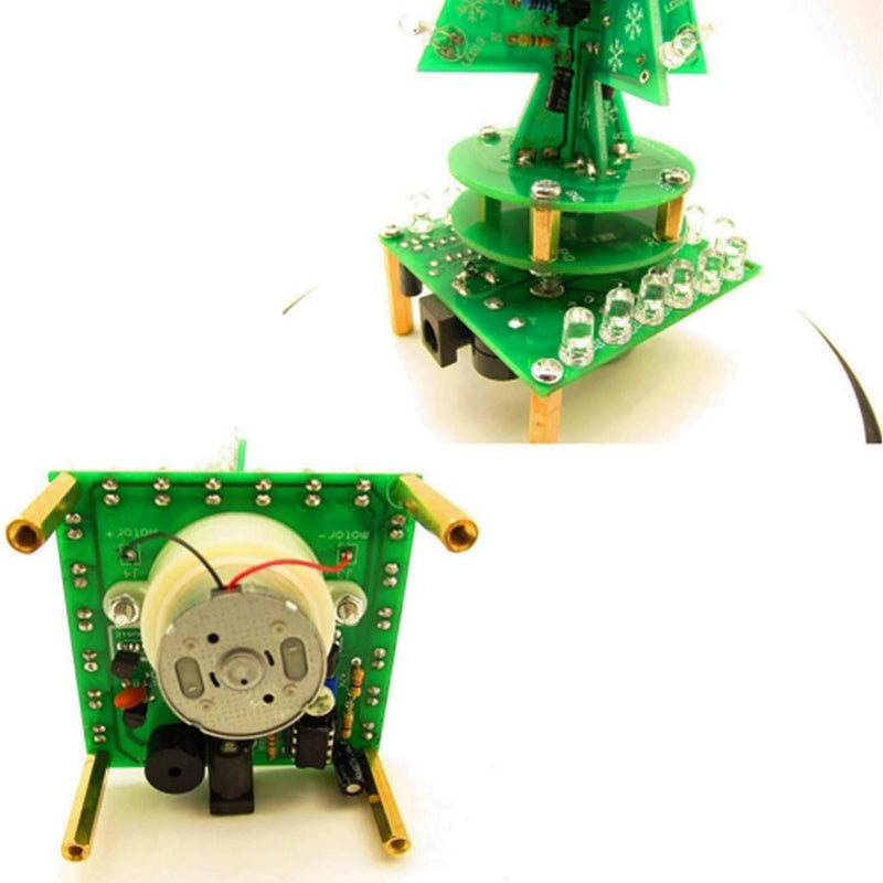 Adeept カラフル回転式 3D RGB クリスマス クリスマスツリー LED DIY はんだ付けキット