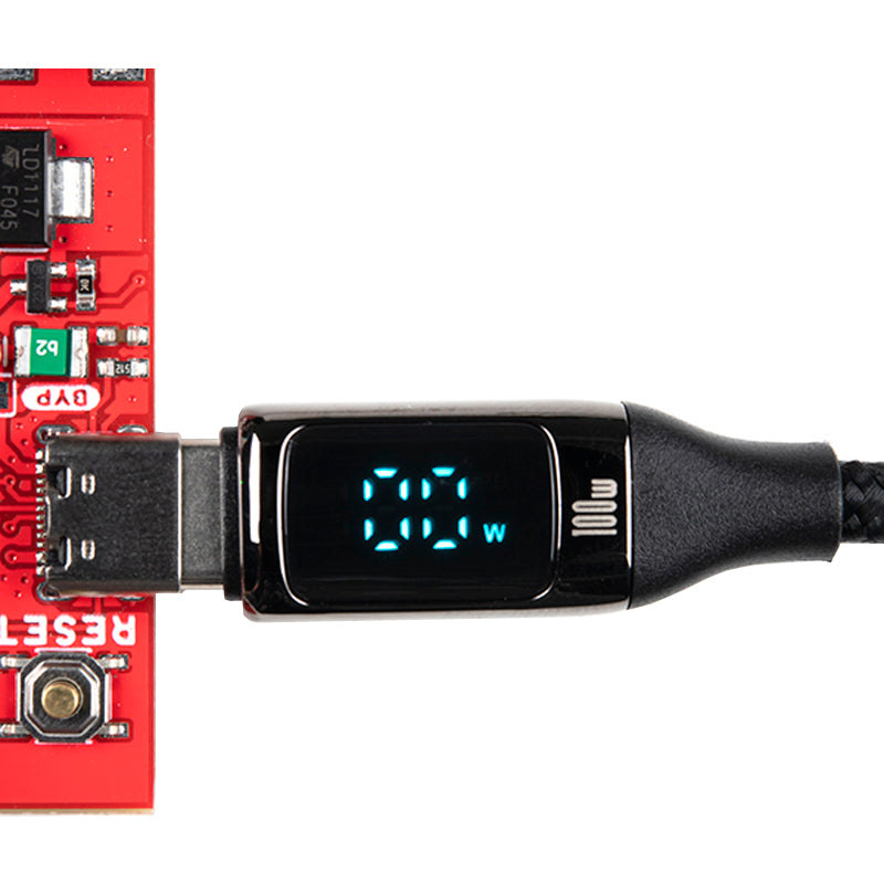 LCD付き 高速充電 USB C - C ケーブル - 1.2m (100W)