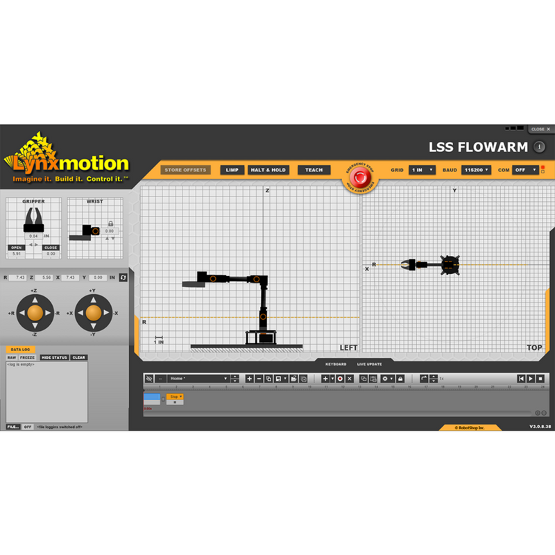 Lynxmotion FlowArm LSS ロボットアーム ソフトウェア (ダウンロード)