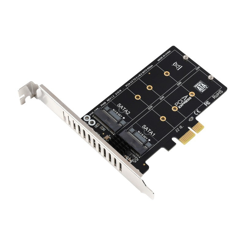 Waveshare PCIe X1 - 2チャンネル M.2 SATA 6Gbpsエクスパンダ JMB582 制御チップ