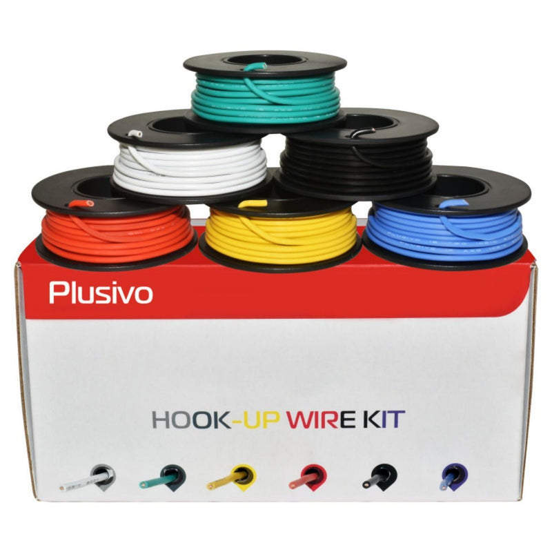 Plusivo 18AWG 配線用 電線キット - 6色（各5m）
