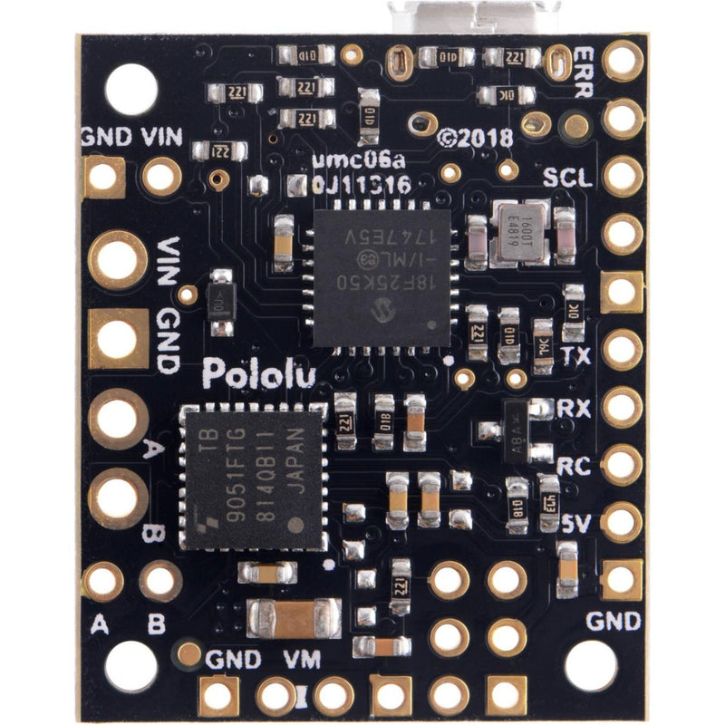 Pololu Jrk G2 2.6A 4.5-28V USBモータコントローラ、フィードバック付き（組み立て済み）