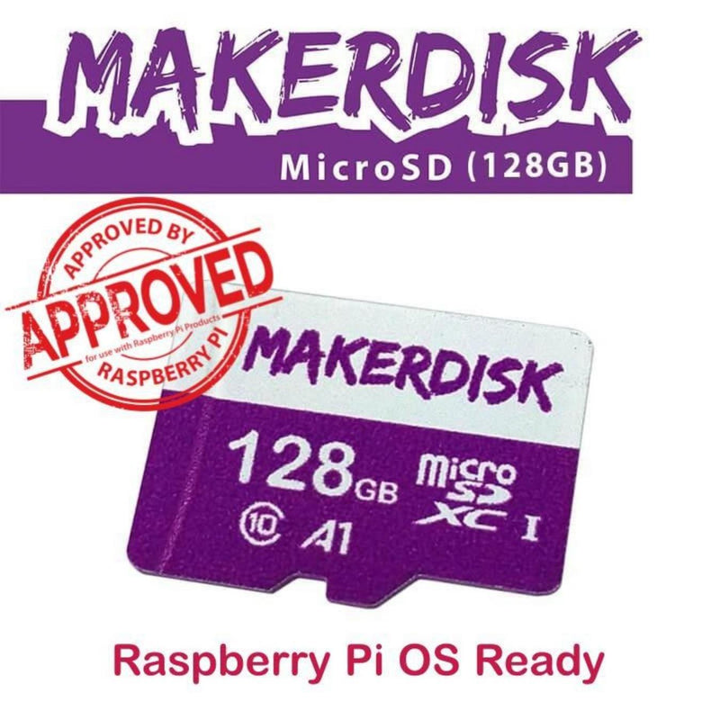 Raspberry Pi認証済 MakerDisk microSDカード（RPi OSインストール済み）（128GB）