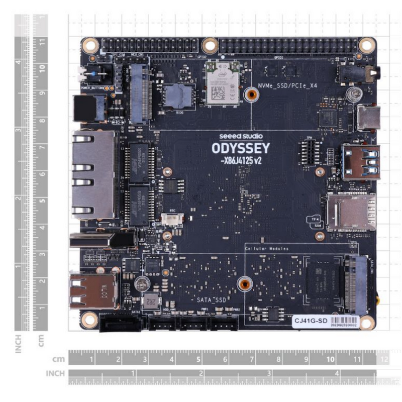 Seeedstudio ODYSSEY X86J4125800 v2 (Linux および Arduinoコア搭載)