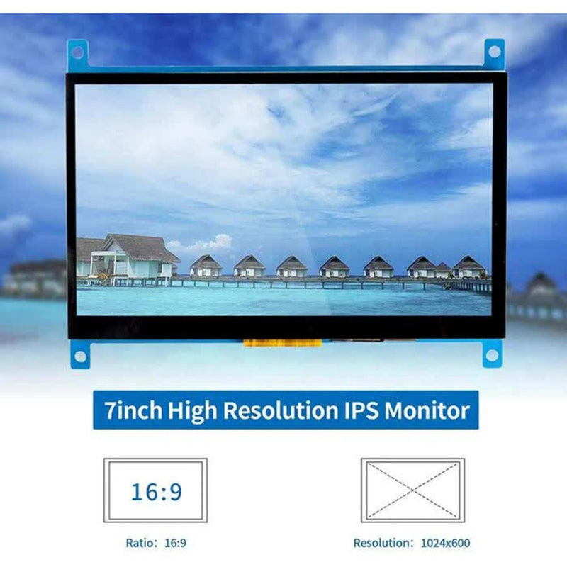 Sunfounder Raspberry Pi用 7Inch 1024 x 600 HDMI IPS LCD 静電容量性タッチスクリーン