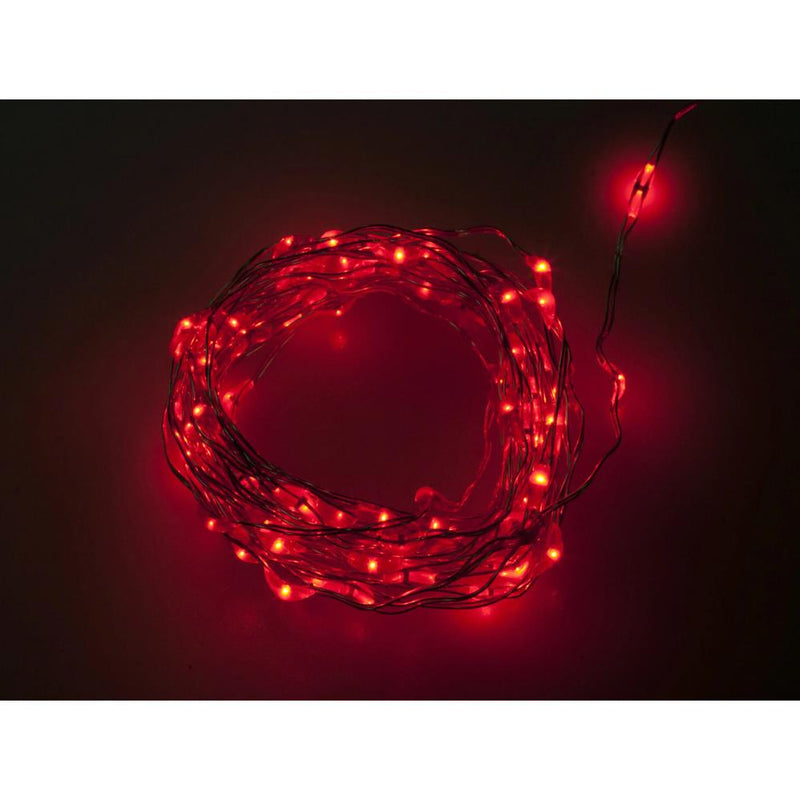 Superflex 3m 90球 赤色 LEDイルミネーションライト 3 x 単3電池ボックス付き