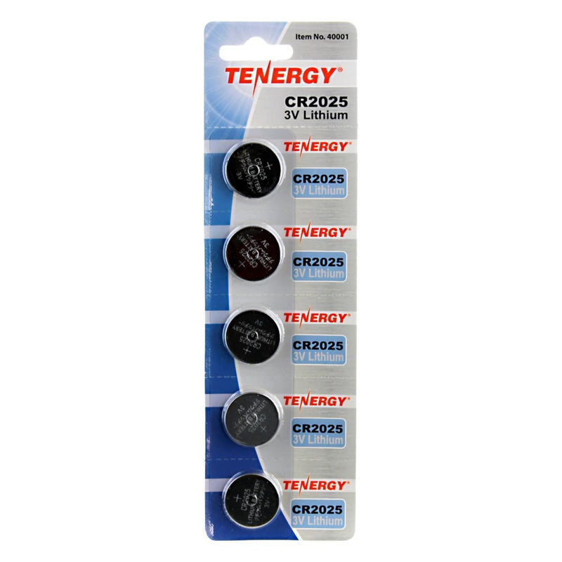 Tenergy 3V 160mAh CR2025 ボタン電池 (5個入り)
